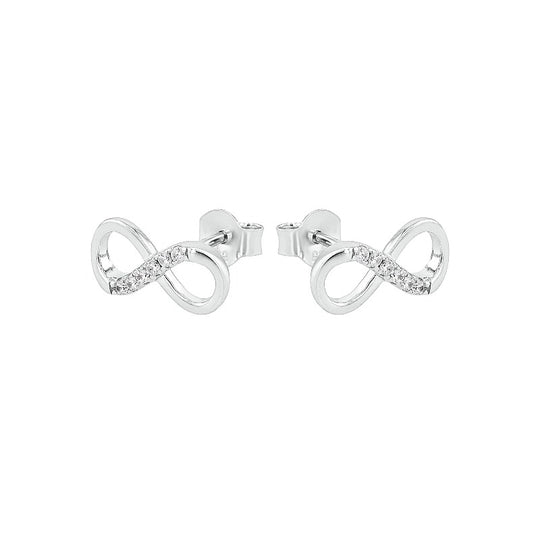 AMOR Ear studs for Women, Silver 925 | Infinity