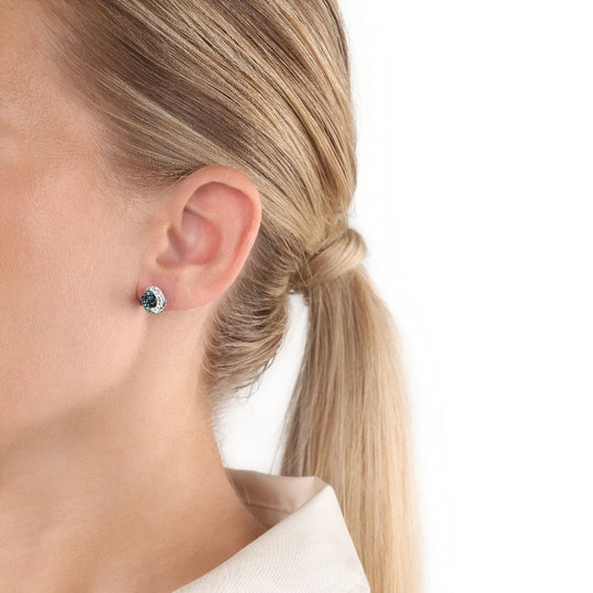 AMOR Ear studs for Women, Silver 925