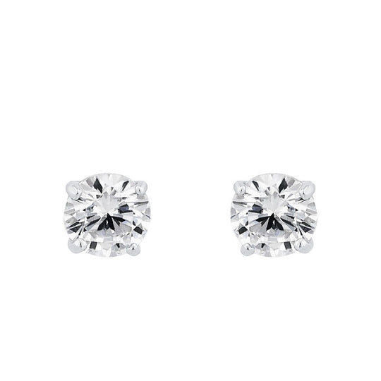 AMOR Ear studs for Women, Silver 925