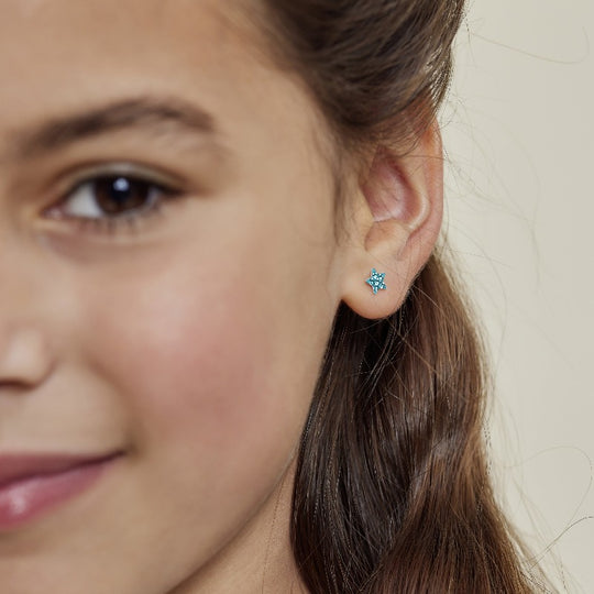 AMOR Ear studs for Girls, Silver 925 | star