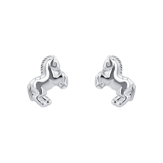 AMOR Ear studs for Girls, Silver 925 | horse