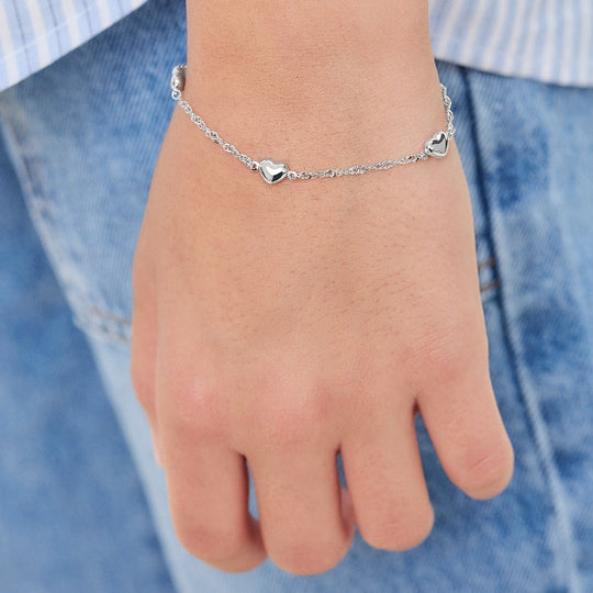 AMOR Bracelet for Girls, Silver 925 | heart