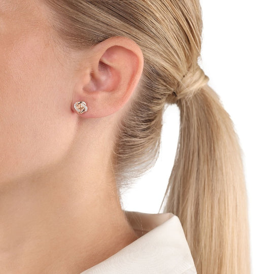 AMOR Ear studs for Women, Silver 925