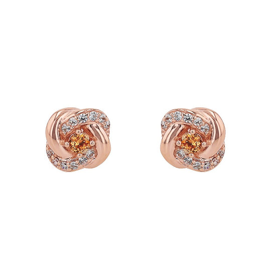 AMOR Ear studs for Women, Silver 925