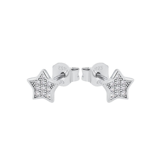 AMOR Ear studs for Girls, Silver 925 | star