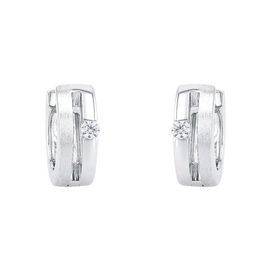 AMOR Creoles for Women, Silver 925