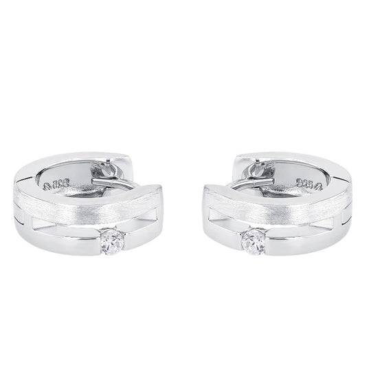 AMOR Creoles for Women, Silver 925