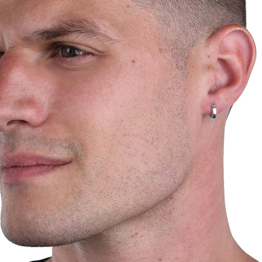 AMOR Creoles for unisex, Silver 925