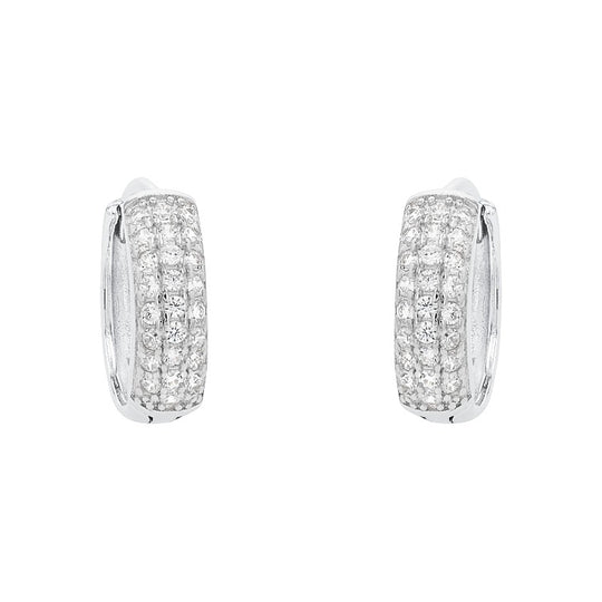 AMOR Creoles for Women, Silver 925