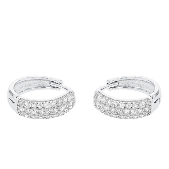 AMOR Creoles for Women, Silver 925