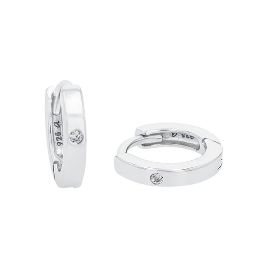 AMOR Creoles for Women, Silver 925