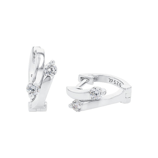 AMOR Creoles for Women, Silver 925