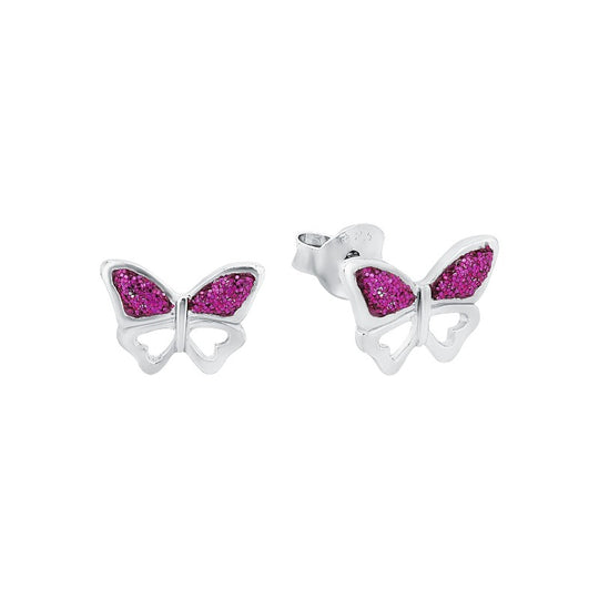 AMOR Ear studs for Girls, Silver 925 | butterfly