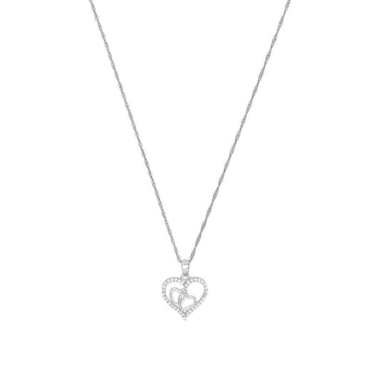 AMOR Chain with pendant for Women, Silver 925 | heart