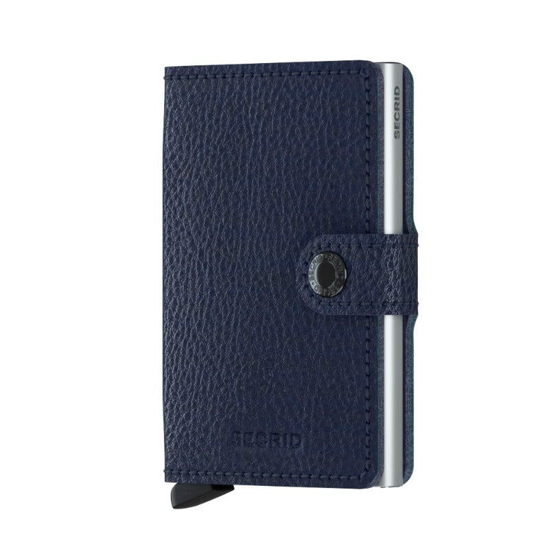 Miniwallet Veg Navy Silver