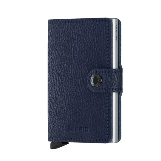 Miniwallet Veg Navy Silver