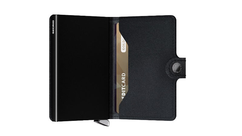 Premium Miniwallet Emboss Lines Black