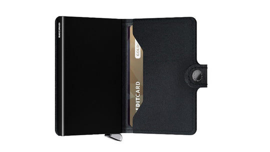 Premium Miniwallet Emboss Lines Black