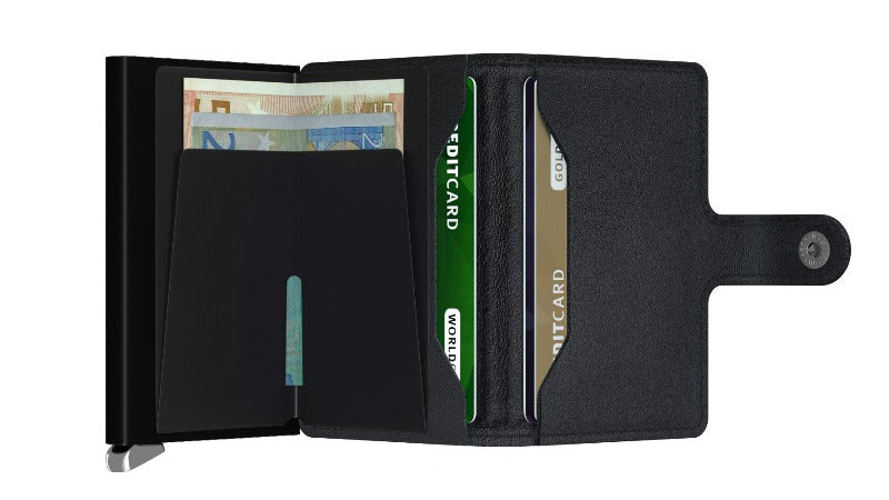 Premium Miniwallet Emboss Lines Black