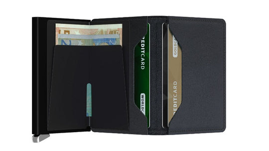 Premium Slimwallet Emboss Lines Black