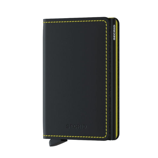SECRID Slimwallet Matte Black & Yellow at STORIES By SWISSBO