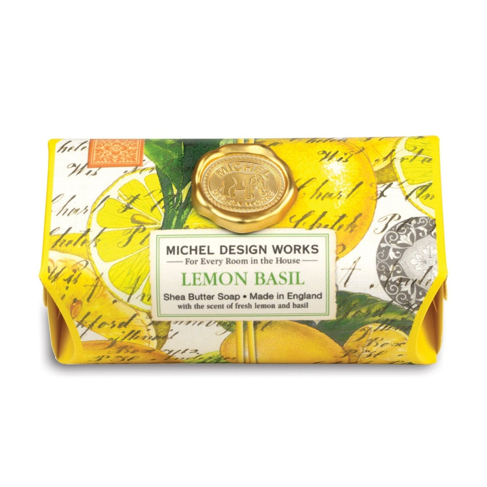 MICHEL DESIGN WORKS Lemon Basil Large Bath Soap Bar