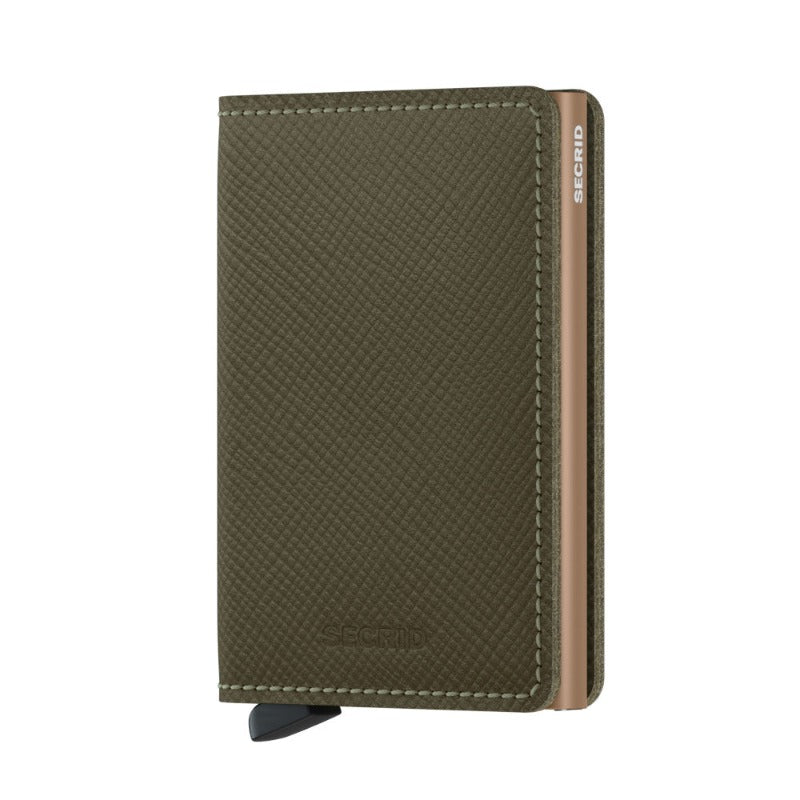 Slimwallet Saffiano Olive