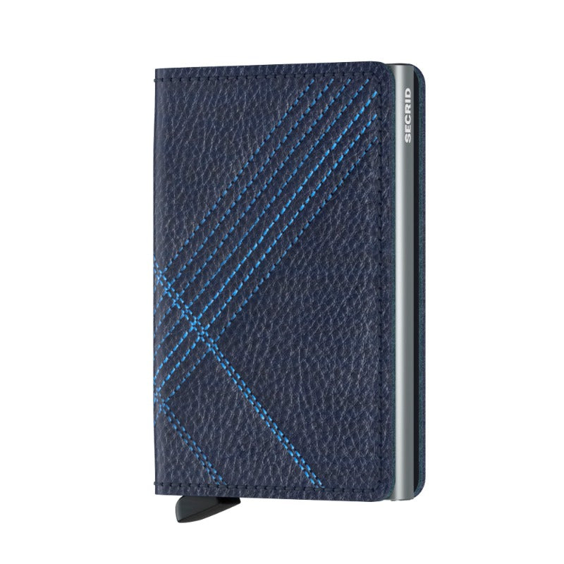 Slimwallet Stitch (Veg Tanned Base) Linea Navy