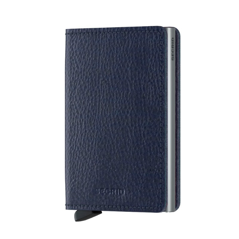Slimwallet Veg Navy Silver