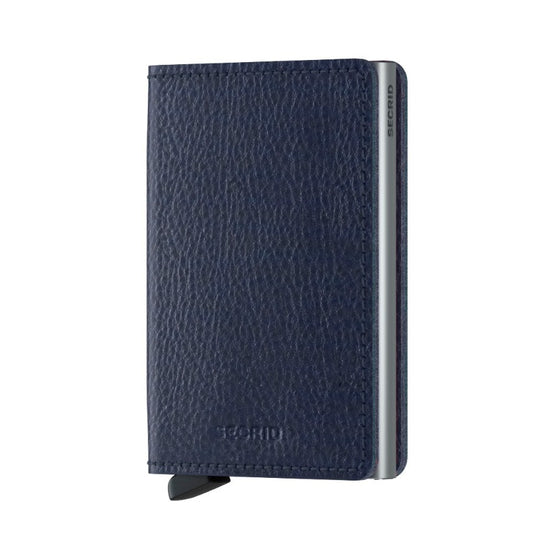 Slimwallet Veg Navy Silver