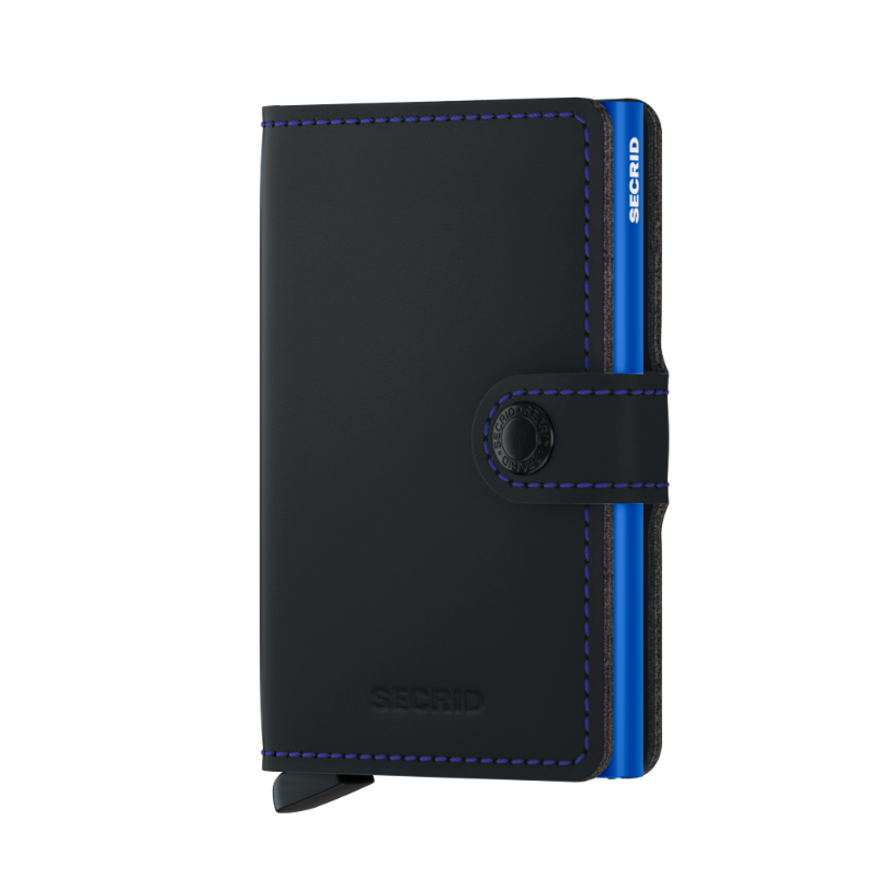 SECRID Miniwallet Matte Black & Blue at STORIES By SWISSBO