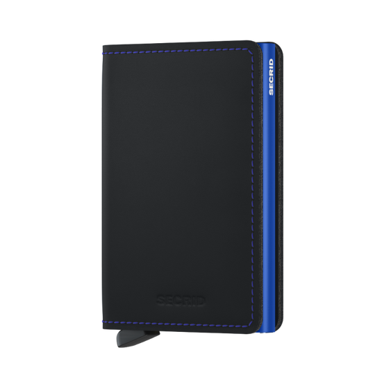 SECRID Slimwallet Matte Black & Blue at STORIES By SWISSBO