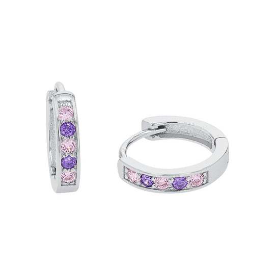 AMOR Creoles for Girls, Silver 925