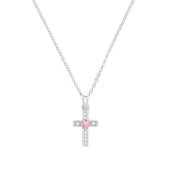AMOR Chain with pendant for Girls, Silver 925 | cross