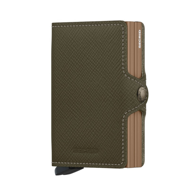 Twinwallet Saffiano Olive