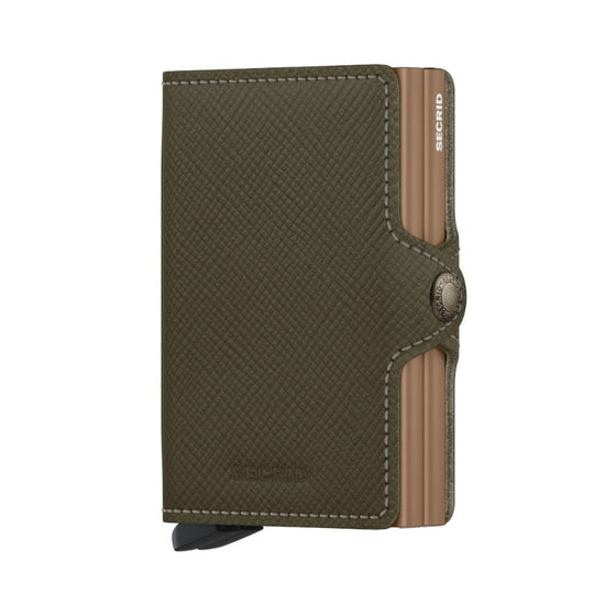 Twinwallet Saffiano Olive