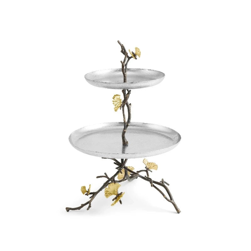 Michael Aram Butterfly Ginkgo 2 Tier Etagere at STORIES By SWISSBO