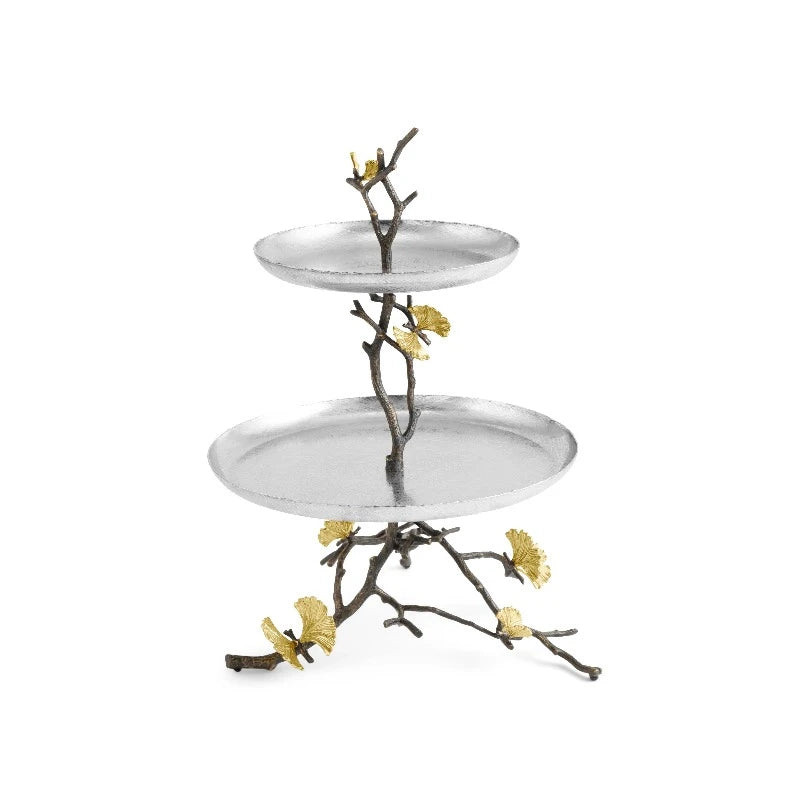 Michael Aram Butterfly Ginkgo 2 Tier Etagere at STORIES By SWISSBO