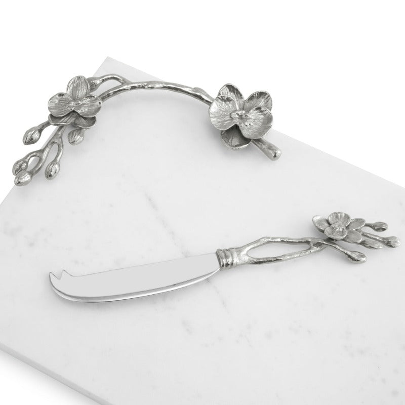 MICHAEL ARAM White Orchid Small Cheese Board/Knife