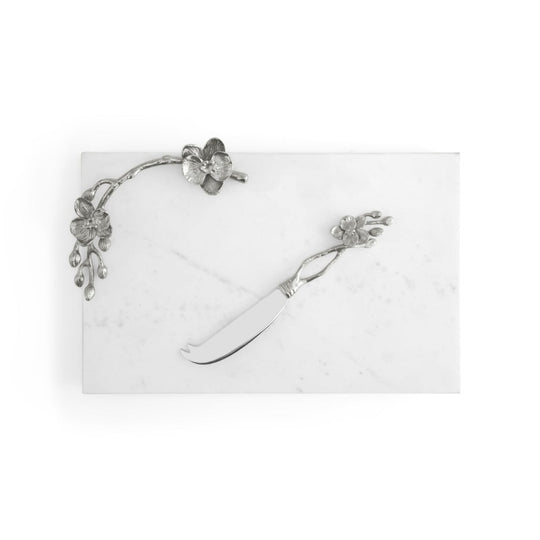 MICHAEL ARAM White Orchid Small Cheese Board/Knife