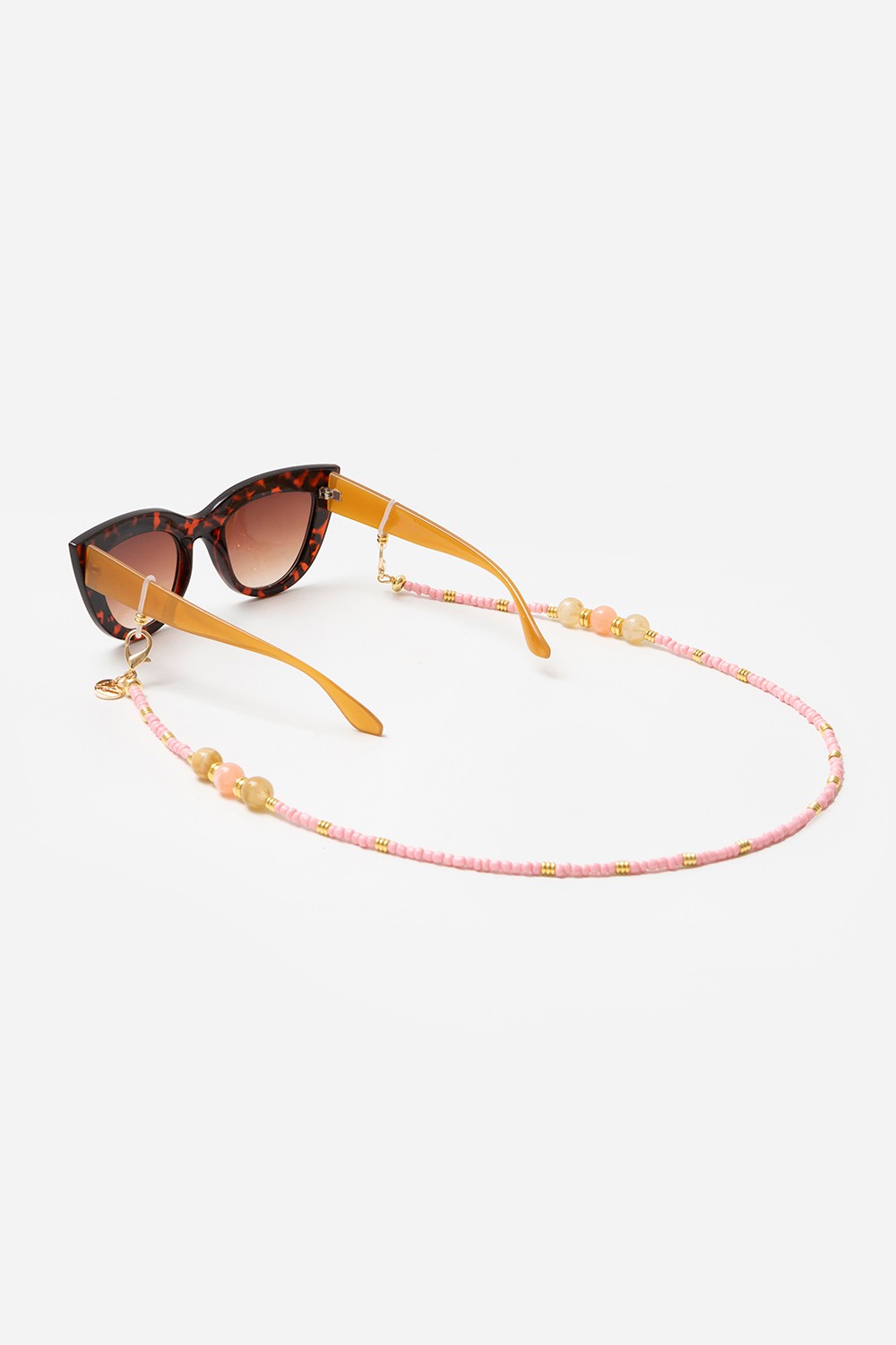 Iris glasses chain 72 cm pink pearls