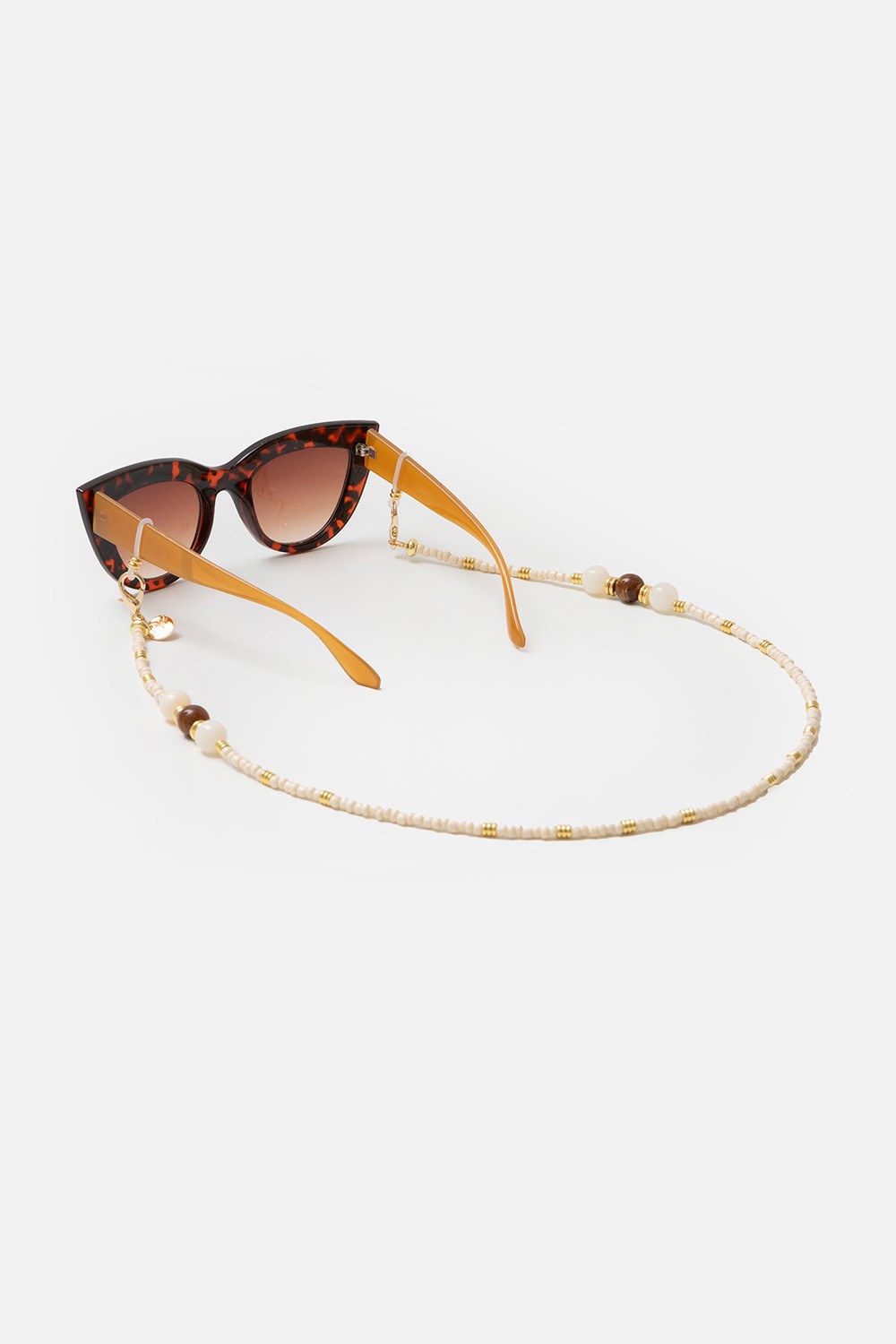 Iris glasses chain 72 cm beige pearls