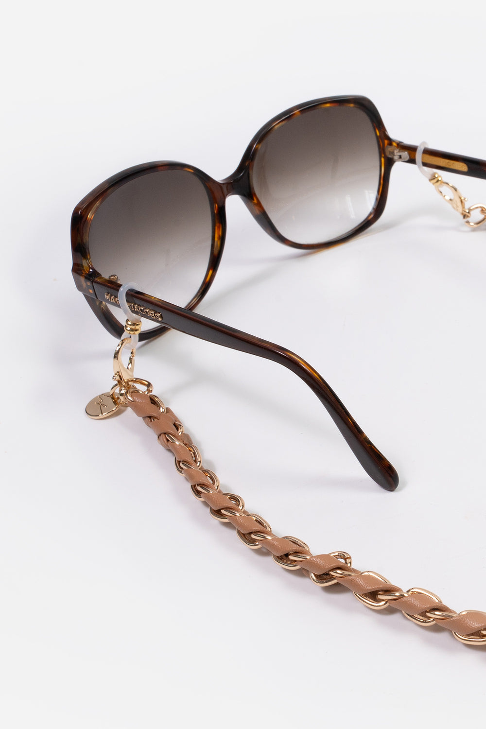 Lou glasses chain 72 cm Camel and gold