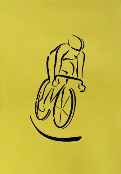 3D Pop-up Bicycle Tour de France Yellow Map Card
