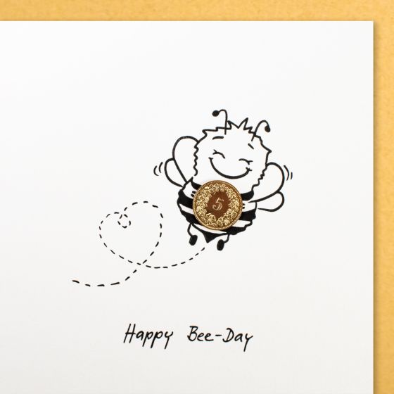 5 Cent Honey Bee Card