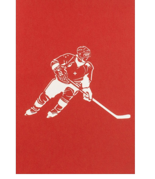 Red Hockey Pop-up 3D Card