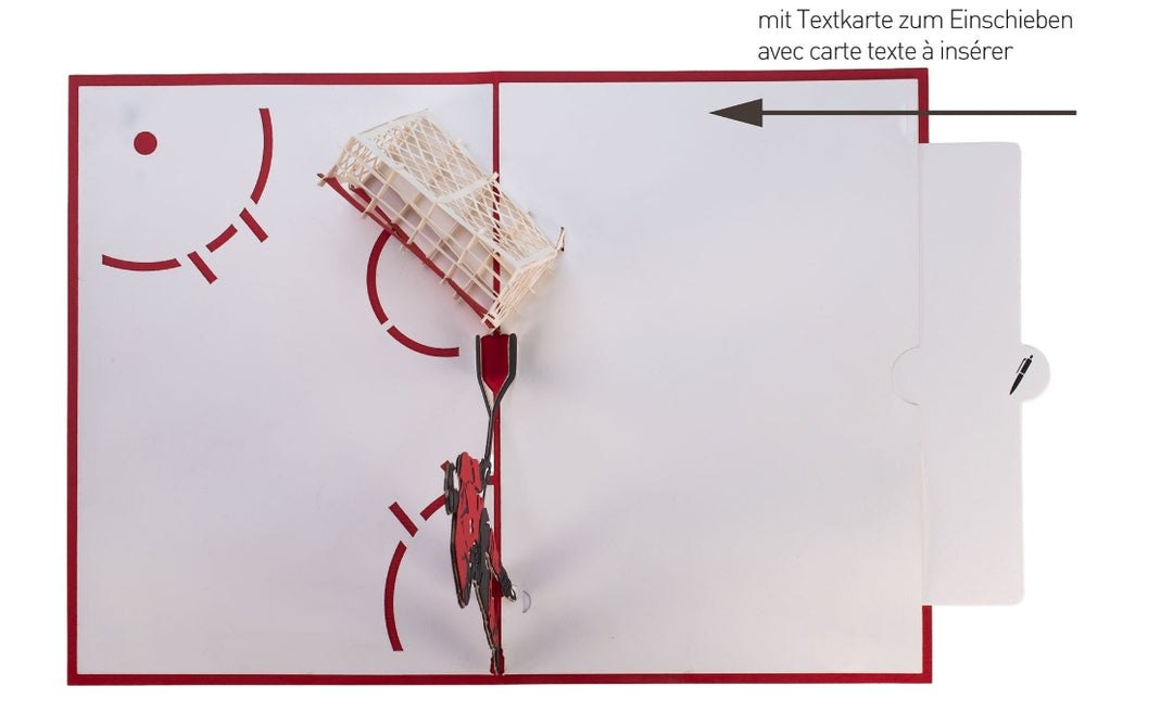 Red Hockey Pop-up 3D Card