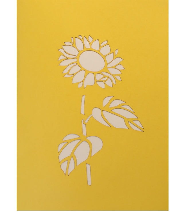 3D Butterfly Pop-up Card on Yellow Sunflower