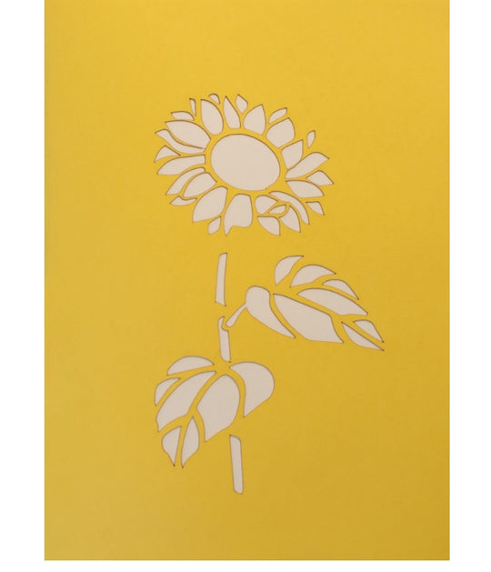 3D Butterfly Pop-up Card on Yellow Sunflower