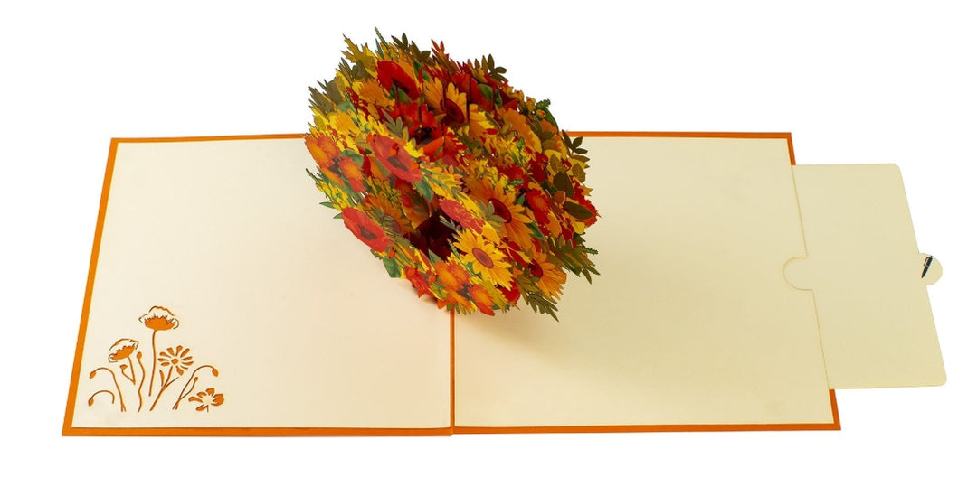 Flower Circle 3D Pop Up Card - Thank You